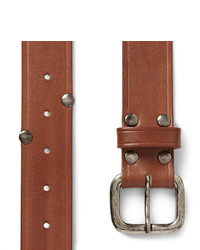 Maison Margiela 3cm Brown Studded Leather Belt