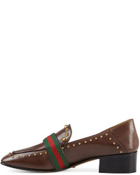 Gucci Peyton Studded Square Toe Loafer