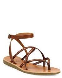 Joie Oda Strappy Studded Leather Flat Sandals