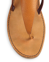Valentino Rockstud Wrap Around Strap Leather Thong Sandals