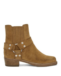 RE/DONE Tan Suede Short Cavalry Boots