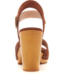 Madewell Jo Studded Wooden Heel Sandals