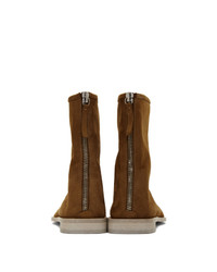 Acne Studios Brown Suede Berta Ankle Boots