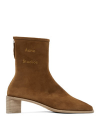 Acne Studios Brown Suede Bertine Boots