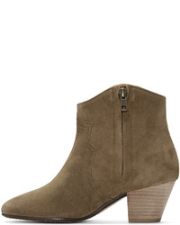 Isabel Marant Brown Suede Dicker Ankle Boots