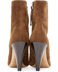 Isabel Marant Brown Suede Heeled Nlle Ankle Boots