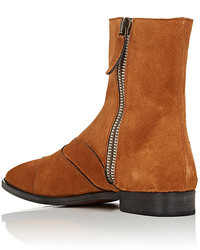 Chloé Double Zip Suede Ankle Boots
