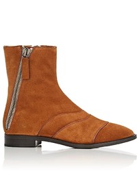 Chloé Double Zip Suede Ankle Boots