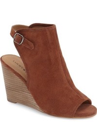 Lucky Brand Risza Open Toe Wedge Bootie