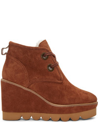 See by Chloe See By Chlo Brown Suede Wedge Boots