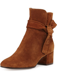 Gianvito Rossi Suede Side Tie 45mm Ankle Boot Texas