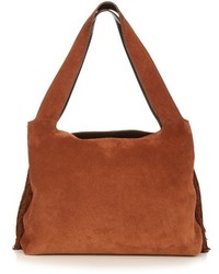 The Row Duplex Fringed Sides Suede Bag