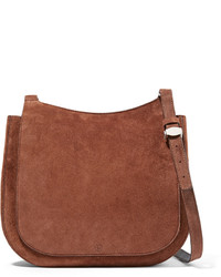 The Row Hunting 11 Suede Shoulder Bag Brown
