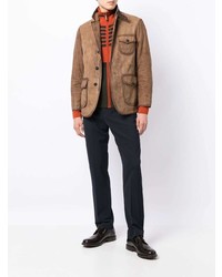 Man On The Boon. Padded Suede Blazer