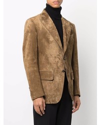 Tom Ford Single Breasted Leather Blazer Jacket