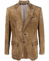Tom Ford Single Breasted Leather Blazer Jacket