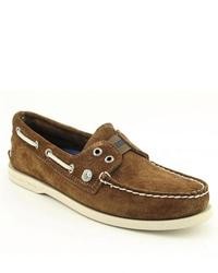 Brown Suede Boat Shoes