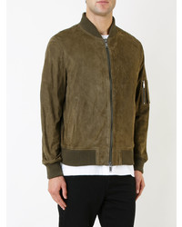Desa Collection Leather Bomber Jacket