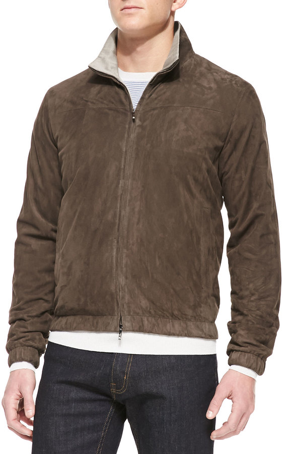 Loro Piana Suede Bomber Jacket Brown | Where to buy & how to wear