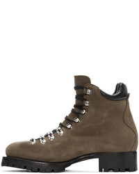 DSQUARED2 Brown Suede Hiking Boots