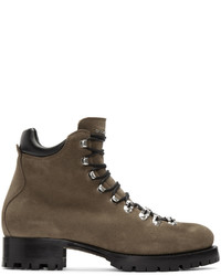 DSQUARED2 Brown Suede Hiking Boots