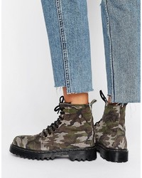 Park Lane Chunky Sole Camo Print Lace Up Boot