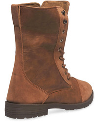 Wet Seal Faux Leather Suede Combat Boots