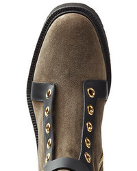 Giuseppe Zanotti Suede Boots With Leather Trim