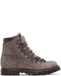 Officine Creative Taupe Suede Kontra Hiking Boots