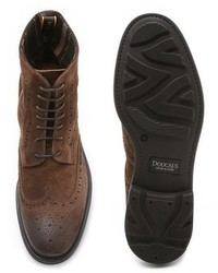 Doucal's Aosta Suede Wingtip Lace Up Boots