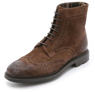 Aosta Suede Wingtip Lace Up Boots 