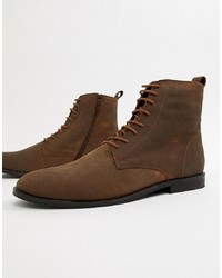 Men's Brown Suede Casual Boots by Kg 