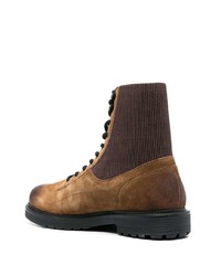 Diesel Ribbed Panel Combat Boots