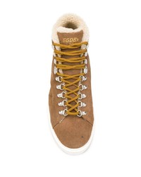 Golden Goose Shearling Sneaker Boots