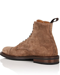 Barneys New York Suede Lace Up Ankle Boots