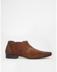 Asos Brand Chelsea Boots In Suede