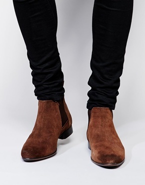 Asos Brand Chelsea Boots In Suede, $65 | Asos | Lookastic