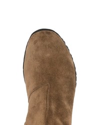 Alyx Brown Side Zip Suede Leather Boots