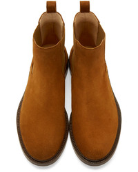 A.P.C. Brown Suede Chelsea Boots