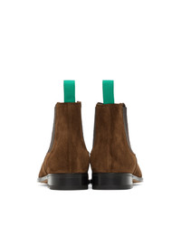 Paul Smith Brown Suede Crown Chelsea Boots