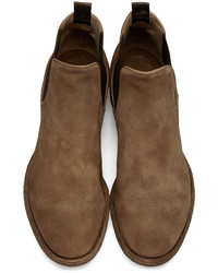 Officine Creative Brown Suede Princeton Chelsea Boots