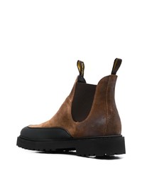 Doucal's Contrast Panel Suede Ankle Boots