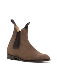 Tricker's Elasticated Panels Suede Ankle Boots