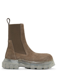 Rick Owens Grey Beatle Bozo Tractor Boots