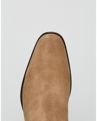 Dune Marky Chelsea Boots In Tan Suede