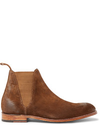 Grenson Nolan Burnished Suede Chelsea Boots