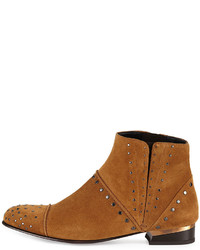 Lanvin Studded Suede Chelsea Boot Camel