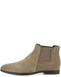 Tod's Suede Chelsea Boot Stone