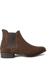 Men's Brown Suede Chelsea Boots by Tom Ford | Lookastic