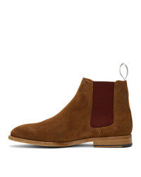 Ps By Paul Smith Tan Suede Gerald Chelsea Boots